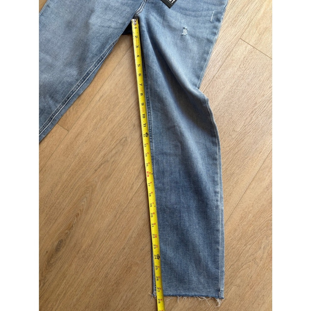 KUT from the Kloth Rachael Fab Am Mom Jean High Rise  Button Fly Raw Hem Size 6 - Picture 7 of 14